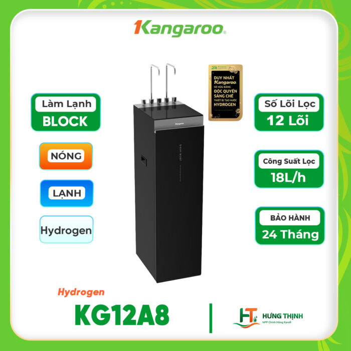 Máy lọc nước Hydrogen nóng lạnh Kangaroo KG12A8