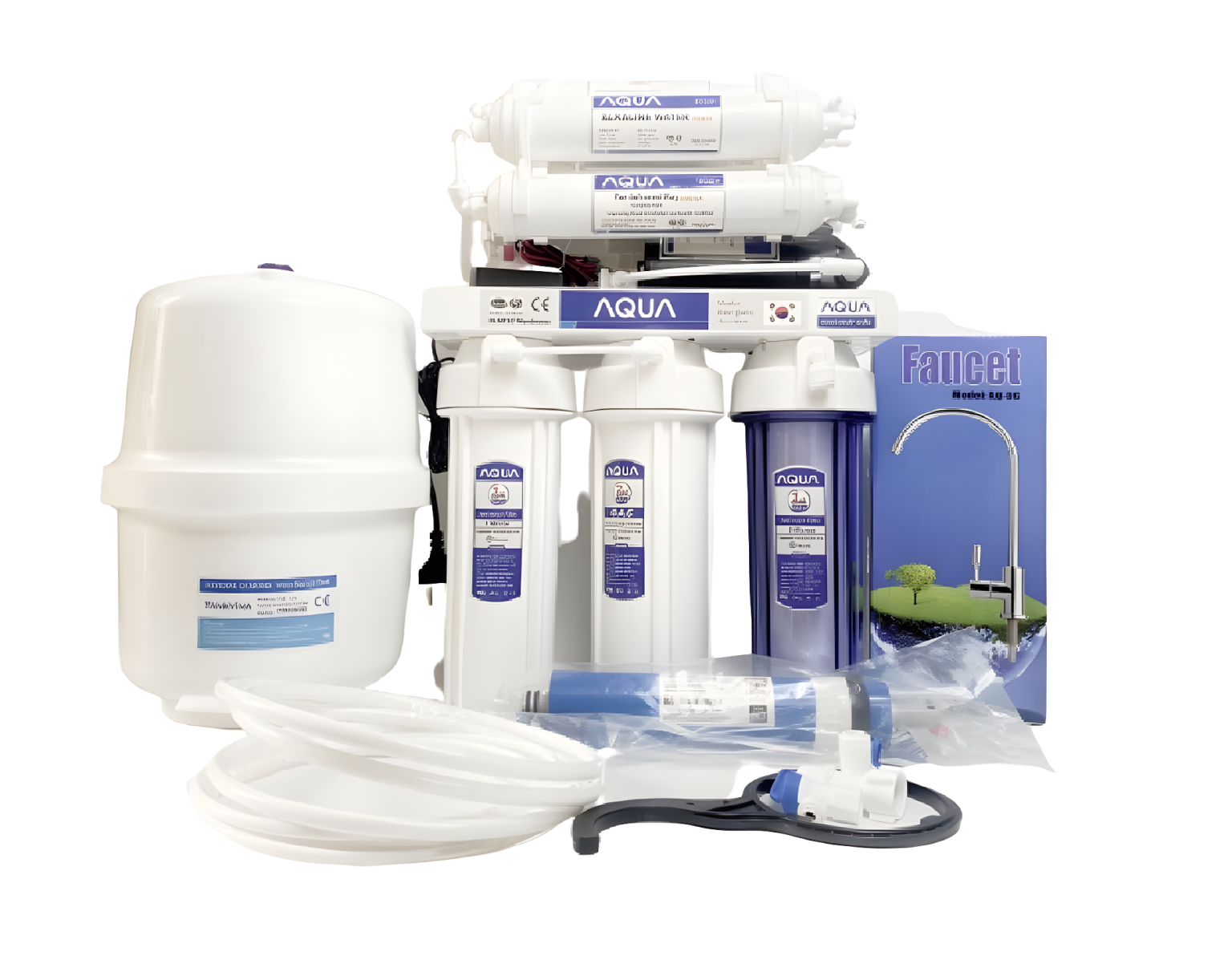 Máy lọc nước Aqua 9 lõi để gầm