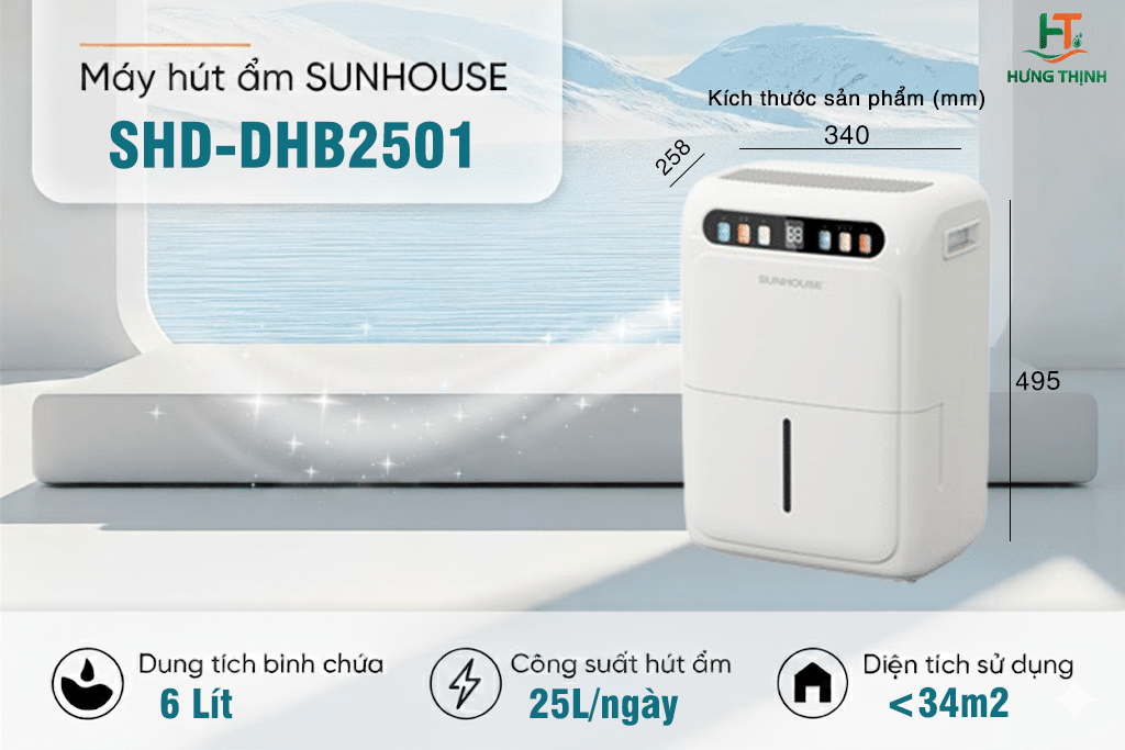 Máy hút ẩm Sunhouse SHD-DHB2501
