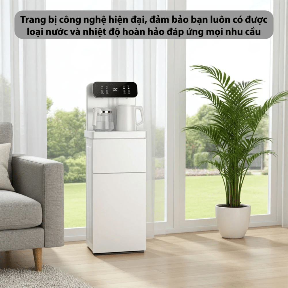 Cây nước nóng lạnh kết hợp bàn pha trà, cafe Fujihome TB237N