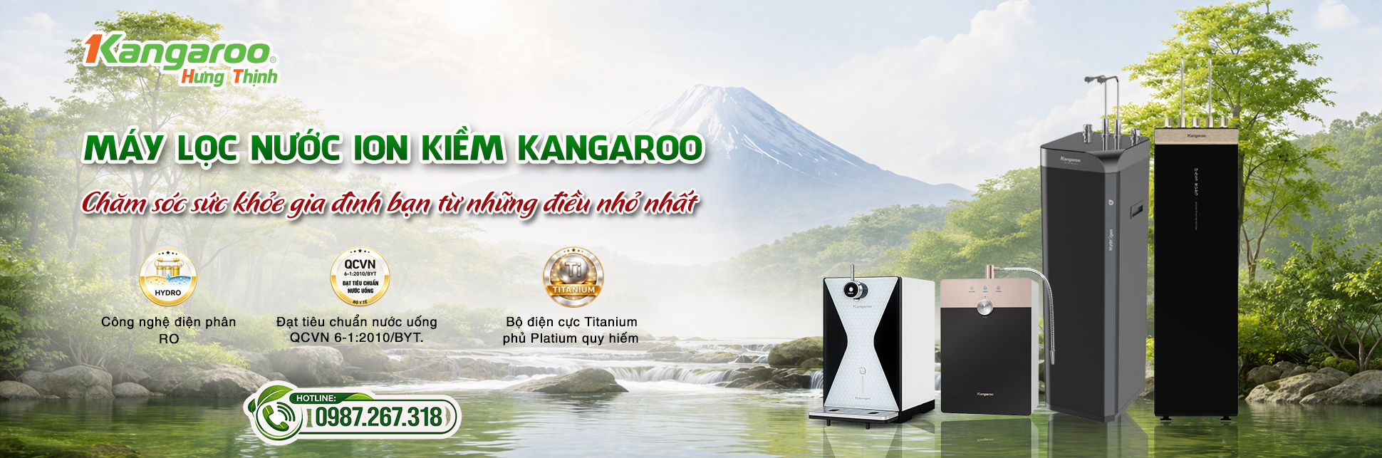 máy lọc nước hydro - ion kiềm kangaroo