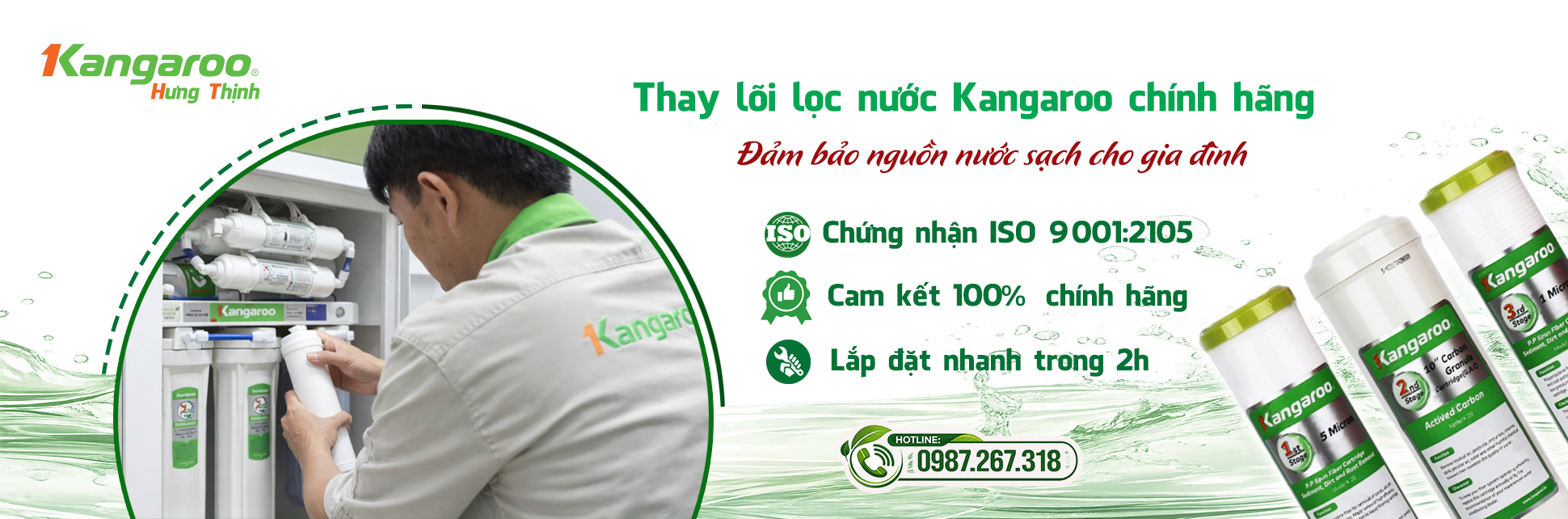 lõi lọc nước chính hãng kangaroo