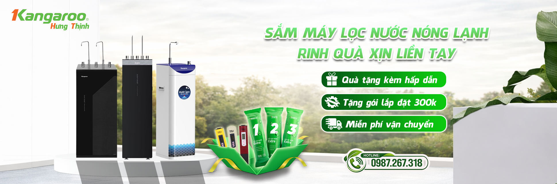 máy lọc nước nóng lạnh kangaroo chính hãng