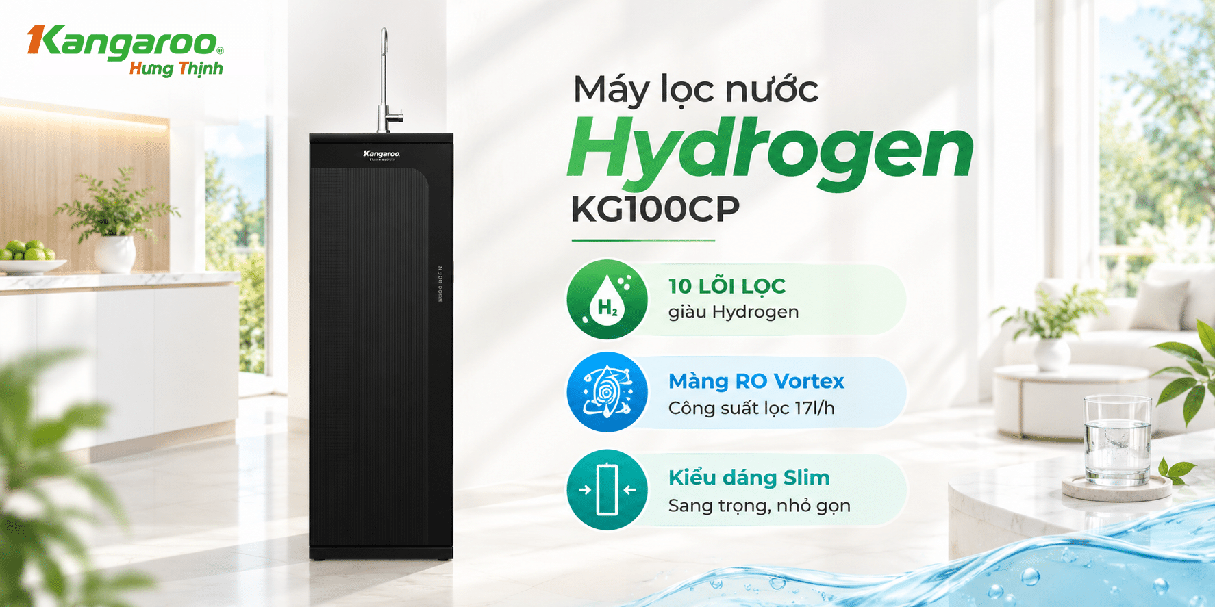 Máy lọc nước Kangaroo Hydrogen KG100CP