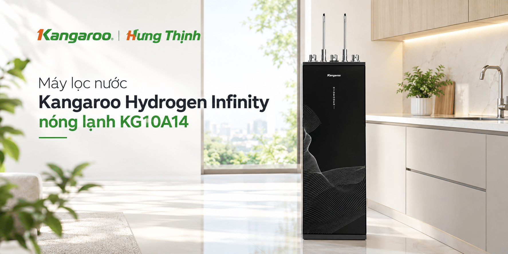 Máy Lọc Nước Kangaroo Hydrogen Infinity Nóng Lạnh KG10A14